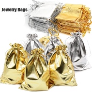 Silver/Gold Colors Travel Jewelry Organizer Case Christmas Gift Bag Decoration Drawstring Wedding Storage Pouches Jewelry Packing Fabric Bag Adjustable