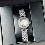 Women Starry Sky Dial Rhinestone Watch Roman Number Stainless Steel Strap Elegant Quartz Bracelet Wa