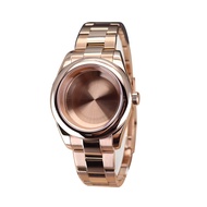 Rose gold 36mm 40mm Watch Fluted Case Bracelet Parts Sapphire Crystal Stainless Steel Oyster Perpetual Mod For Seiko NH34 NH35 NH36 NH38 ETA 2824 Miyota 8215 Movement 28.50 Dial