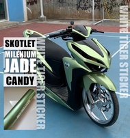 SKOTLET STIKER MOTOR MILENIUM JADE CANDY SKOTLET MILENIUM JADE METALIK CANDY SCOTLITE GREEN JADE SKO