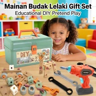 Electric Playset Building Blocks Drill Kids Educational Sekat Toolbox