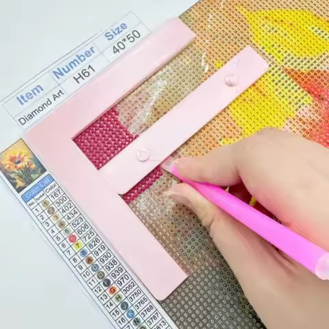 Assist Aligning DIY Diamond Painting Ruler Diamond Painting Tools Solid Color Diamond Painting Align