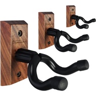 Penyangkut Gitar Dinding 3 Unit, Kayu Walnut Hitam, Penyangkut Gitar Berbentuk U, Penyangkut Gitar D