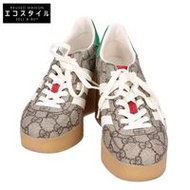 Gucci x adidas [Good Condition] 725655 Gazelle GG Supreme Wedge Sneakers, Size 36