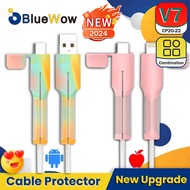 【2024 Upgrade】BlueWow Charger Protector Cord Set Charger Cover Protector Silicone Cable Accessory iP