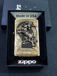 ORIGINAL ZIPPO UNICORN GOLD 2 SIDES