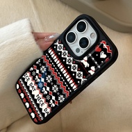 case for iphone xr 11 12 13 14 15 16 pro max plus air back cover snowflake black and red pattern tpu