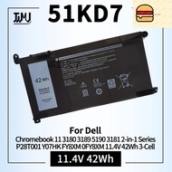 51KD7 Replacement for Dell Chromebook 11 3180 3189 5190 3181 2-in-1 Series P28T001 Y07HK FY8XM 0FY8