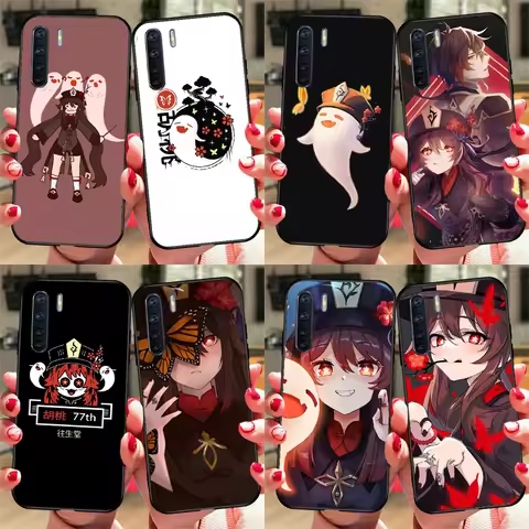 Genshin Impact Hu Tao Ghost Phone Case For OPPO A5 A9 A31 A53 S 2020 A94 A74 A54 A72 A52 A83 A91 A93