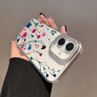 Flowers Patterned Bling Diamond Phone Case For Motorola Moto E22i E20 E30 E13 G60 G54 G34 G13 G23 G1