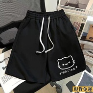 ✨Limited Time Discount Sale✨ Lazy Style Japanese Style Cute Cat Shorts Loose Large Size Cover Flesh 