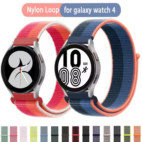 Nylon Strap For Samsung Galaxy Watch 4 40mm 44 Active 2/Watch 3 45mm/46mm/42/22 Gear S3 20mm Galaxy 