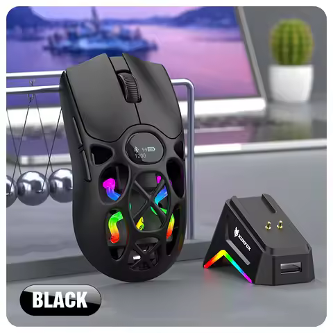XUNFOX H16PRO Wireless mouse, three-mode connection 2.4GHz/ wired/Bluetooth 1000HZ 12000DPI RGB magn