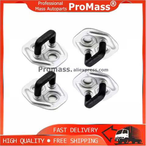 New 4Pcs Front Rear Right Left Door Lock Striker Plate Part Number :8057085E1A, 8057070N00 for Nissa