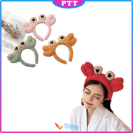 Bando Kepiting Bulu Lembut Motif Capit Mata Bando Karakter Boneka Hewan Crab Bandana Fluffy Wanita A