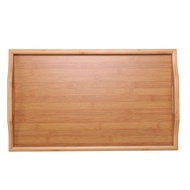 Natural Bamboo Breakfast Serving Tray with Handle Serving Breakfast in Bed or Use As a Tv Table Fold
