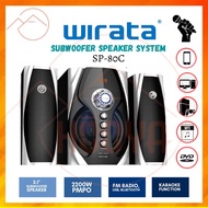 WIRATA SUBWOOFER SPEAKER / SP-80C / WIRATA 2.1 SUBWOOFER SPEAKER SYSTEM / 2200W / PMPO / BT / FM RAD