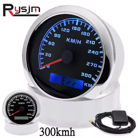 HD 7 Color Backlight Waterproof 300KM/H 85MM GPS Speedometer Gauge Universal Boat Car Odometer Speed