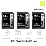 Lexar Professional 1667x SDXC UHS-II U3 V60, 64GB 128GB 256GB SD CARD sdcard , class V30 , 4K UHD Fu