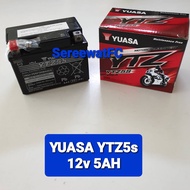 แบต YUASA YTZ5S battery (12V 3.5Ah) แบตเตอรี่มอเตอร์ไซค์ แบตเตอรี่แห้ง สำหรับ wave, click110, scoopy, zoomer x, fino, mio จำหน่ายจากร้าน SereewatFC