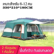 เต็นท์กันน้ำขนาดใหญ่ people tent พอสำหรับทั้งครอบครัว 8-10 คน จุดกลางเต็นท์ เต้นท์สนาม เต้นท์ เต้นท์นอนJ