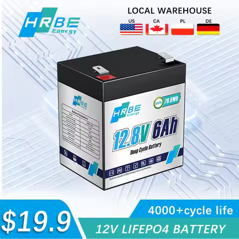 EU stock 12V 6Ah 100Ah LiFePo4 Battery Lithium Iron Phosphate LiFePo4 Rechargeable Battery With BMS 
