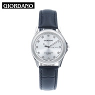 Giordano Unisex Stainless Steel Water Resistant Black Leather Unisex Men & Women  Watch LS5260ST-WH