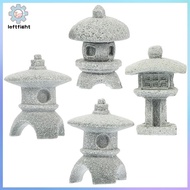 LEFT Retro Gazebo Chinese Lanterns Mini Pagoda Model Decoration Stone Miniature Statue Sandstone Hom