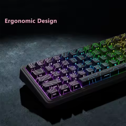Keycaps Contour Lines Shine Through PBT Cherry Profile Side Print Backlit for MX Switch Keyboard Key