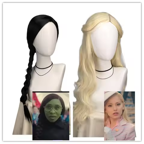 Glinda Wig Movie Wicked Glinda Cosplay Elphaba Cosplay Wigs Costume Adult Women Halloween Roleplay H
