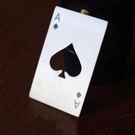Gift Card Bottle Ace Cap Beer Stainless Steel New Tool Playing Ace Opener Card