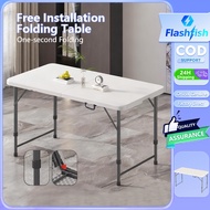 Flashfish Heavy Duty Folding Table 4FT 6FT Steel portable camping table Restaurant Office Desk