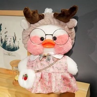(DIY) White Larafan Cartoon Toy Duck, Lala Fan Fan Duck, Plush Paper Duck, Toys for 9VFR