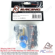3RACING Cero Big Bore Low Profile Absorber, Spring Base, Ball Cap, Body, Diaphragm, Shaft For 3RACIN