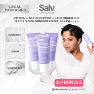 [LOCAL PACKAGING] [2+1 BUNDLE] Salv Ectoin + Multi-Peptide + Lactobacillus 3 in 1 Hybrid Sunscreen