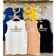 READYSTOCK TANKTOP BEING YOU IMPORT BANGKOK BKK BRAND IAM COTTON