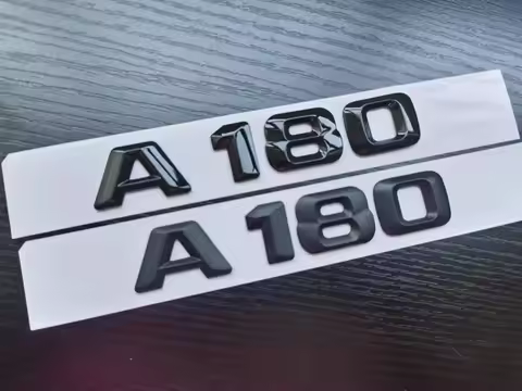 1X 3D ABS Glossy Matt Black Plastic A180 Trunk Rear Logo Badge Emblem Sticker for MB W176 A MG A Cla