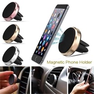 Universal 360 Rotating Magnetic Alloy Phone Holder For Car Aircon Vent Mount Mobile Smartphone Stand