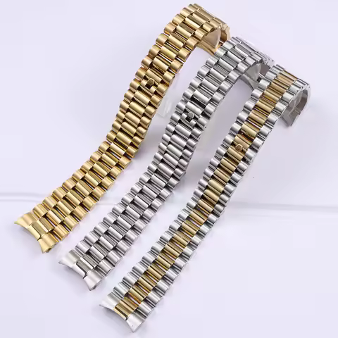 13 17 20 21mm solid stainless steel president watchband for Rolex Perpetual Oyster Datejust strap me