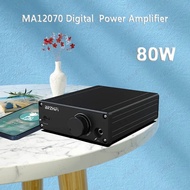 【The-Best】 80w80w Infineon Ma12070 Hifi Digital Audio Power Amplifier For Home Stereo Sound System Dc15-19v Aux3.5 Black Speakers Amp