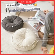 Thick Round Seat Cushion Linen Tatami Round Seat Cushion 45x45cm No Collapsing