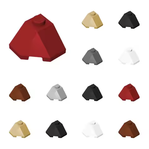 50PCS 13548 Slope Roof Tile 2X2X1 Dots Bricks Toys For Technical Buildings Blocks Compatible Educati