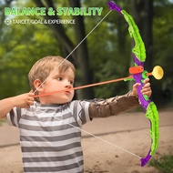 Best-Seller on Douyin# [Bow and Arrow Send Target] Children's Big Bow and Arrow Toy Boy Parent-Child Shooting Folding Deformation Sports Archery Sucker Target 10. 5hhl