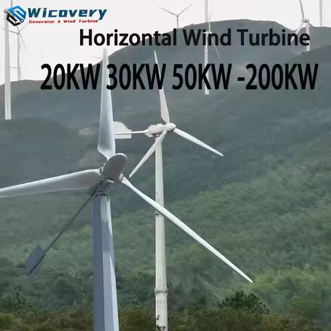 High Efficiency 50KW 100KW 200KW 48V 380V Horizontal Wind Turbines 3Phase AC Generator With On Grid 