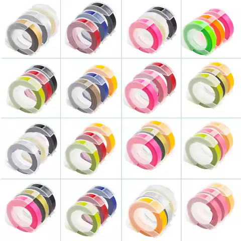 3PK 3D Embossing Tape For DYMO 3D Embossing Tape 9mm DIY Plastic Label Tape For DYMO Motex E-101 Mot