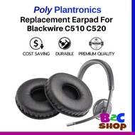 1Pair Plantronics Blackwire C510-M C520-M C510 C520 Poly Replacement Ear Pads Cushion Earpad - Black