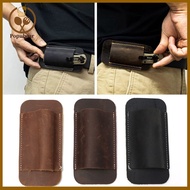 Popubear Leather Sheath Men EDC Organizer Retro Belt Carrying Holder Pocket Folding Holster Horizont