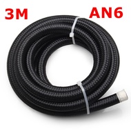 3M 10FT CPE Fuel Line Hose AN4 AN6 AN8 AN10 AN12 Braided Nylon Stainless Steel Oil Transmission Oil 