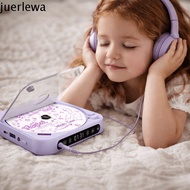 JUERLEWA Portable Music Player, Dustproof Cover 6 Modes CD Player, Bluetooth Speaker LED Screen Exte