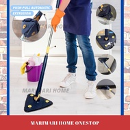 Self Twist Mop Triangle Mop Floor Cleaner Flat Mop Hand Free Mop Window Cleaning Brush Mop Segi Tiga Mop Lantai 三角拖把免手洗